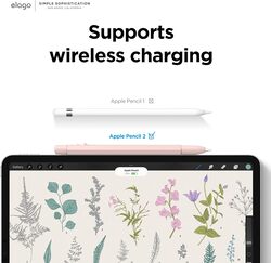 elago x MONAMI Pencil Case Compatible with Apple Pencil 2nd Generation Cover Sleeve, Classic Design, Compatible with Magnetic Charging and Double Tap - Peony